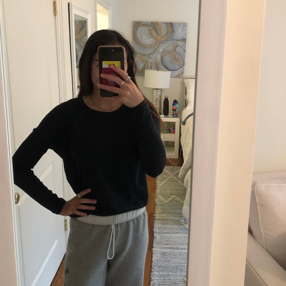 long sleeve deep teal lululemon top
